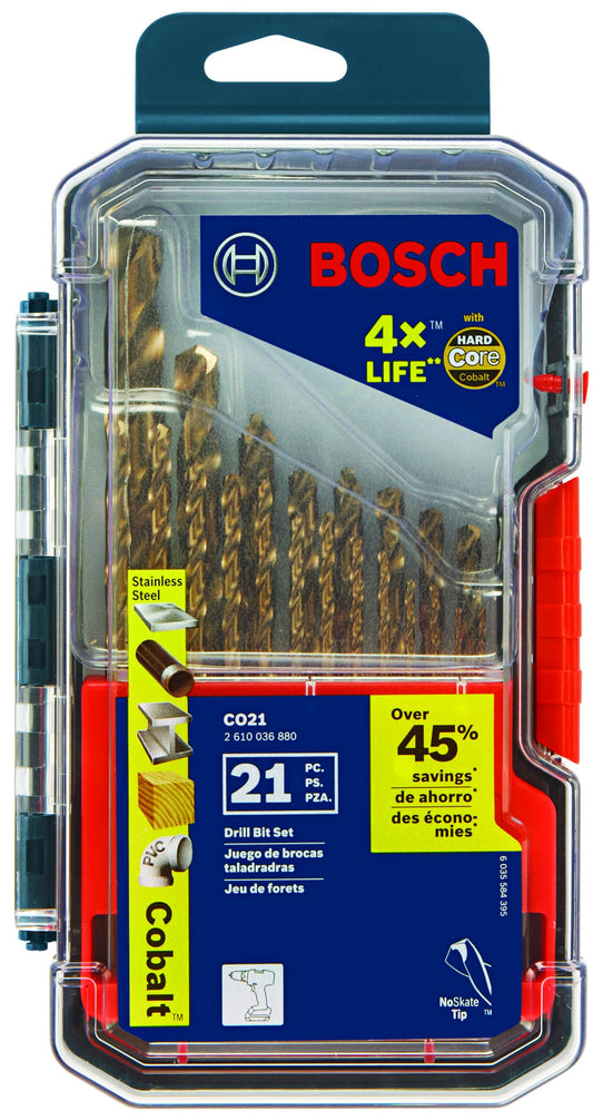 Bosch CO21 Cobalt Metal Drill Bit Set (21 Piece)