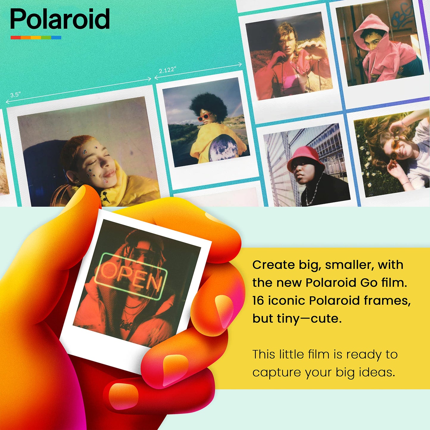 Polaroid GO Color Instant Film - Double Pack X2, Photo Album for Polaroid GO Film