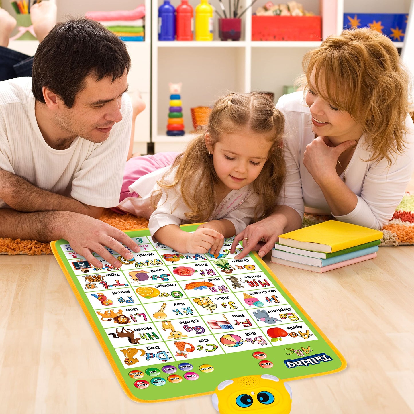 Electronic Alphabet Wall Picture ABC Speaker 123 Music Poster Montessori Toys for Toddlers 2-4 Interactive Educational Toy Learning Gift for Kids Ages 1 2