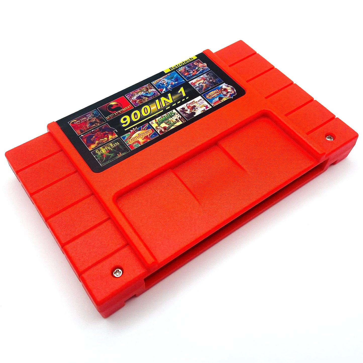 Retrotech Super 900 In 1 Cartridge For SNES Super Nintendo 16Bit Game Console - Red