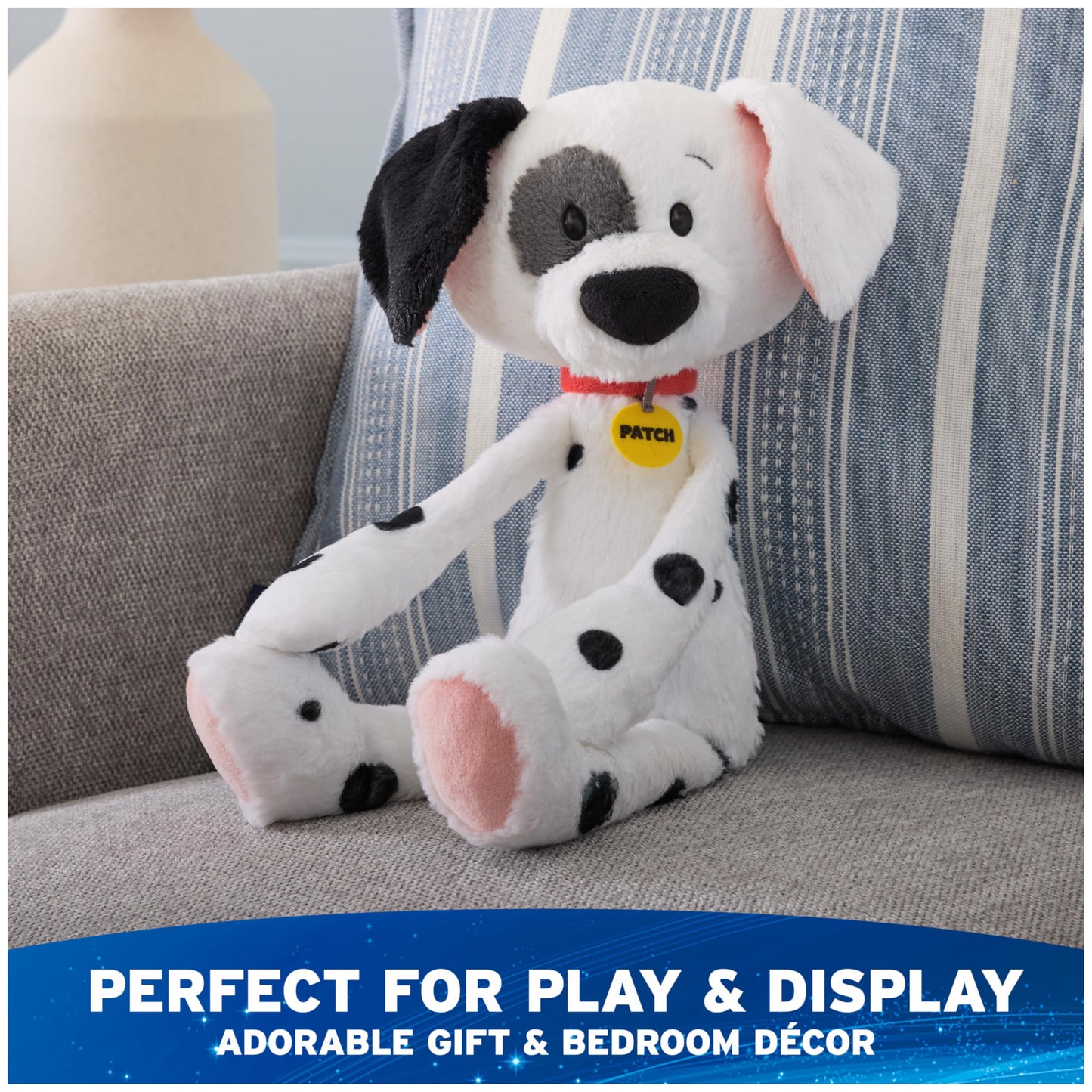 GUND Disney Official Patch Toothpick Plush, 101 Dalmatians, Puppy Stuffed Animal for Ages 1 and Up, White, 15”