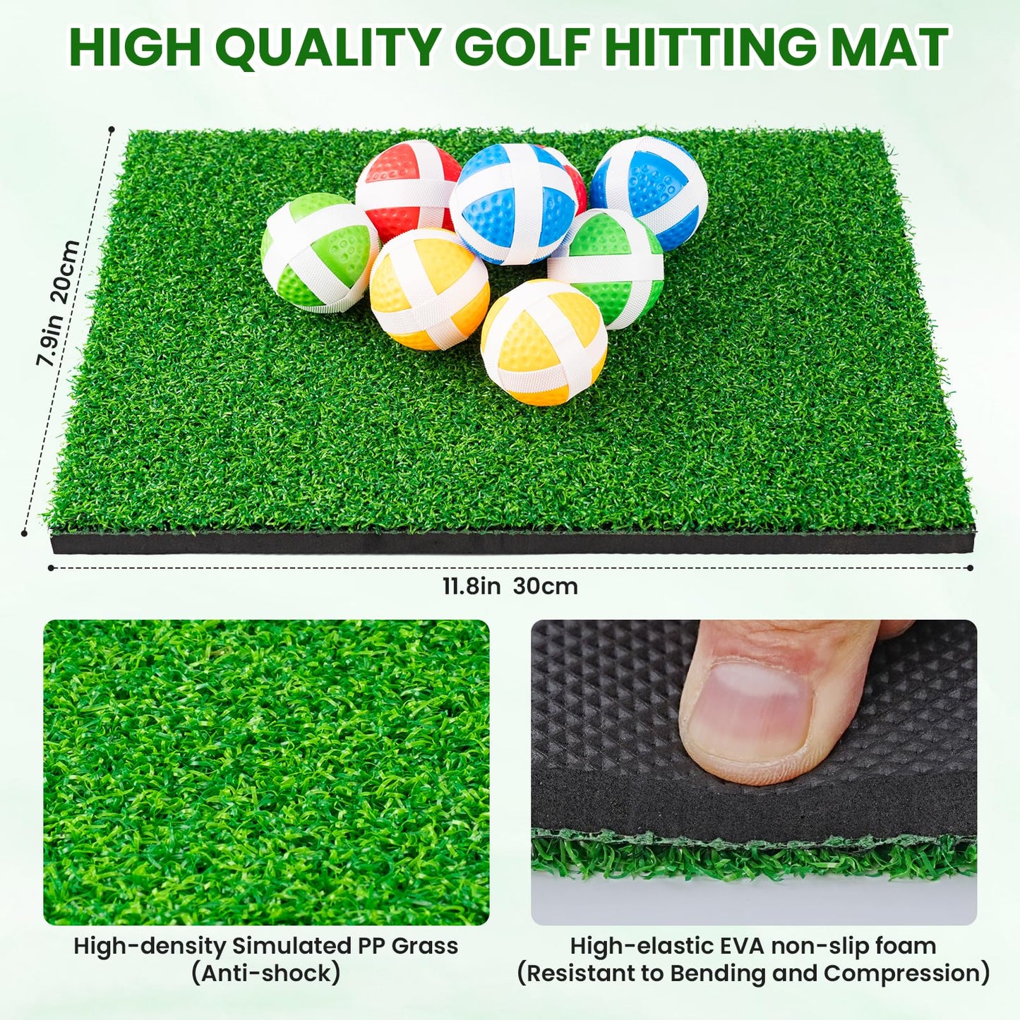 LYDARZ Battle Golf Game Chipping Practice Mat, Perfect for Chipping and Swing Training, Backyard Games Golf Hitting Mat, Ideal for Golf Parties and Fun Activities