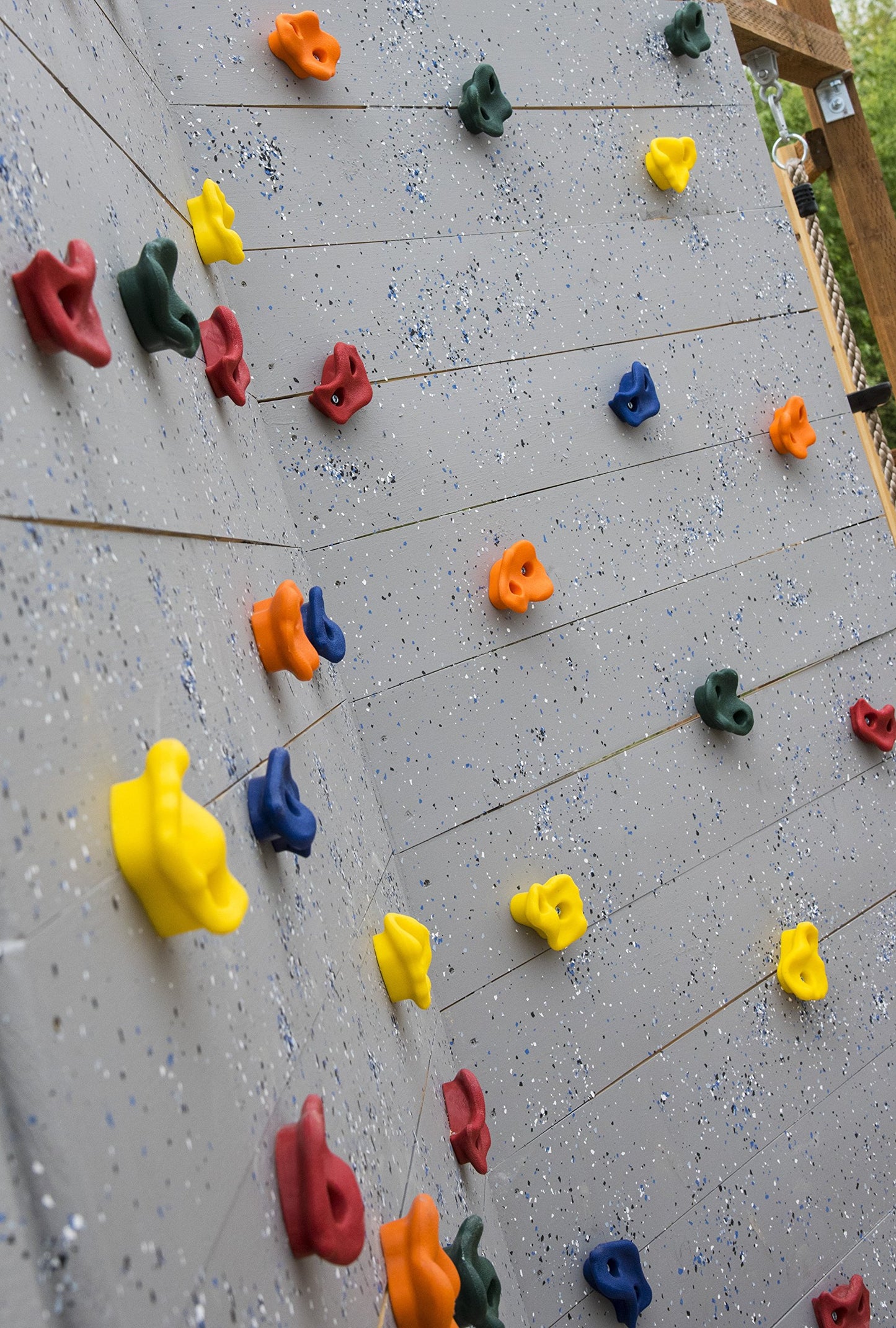 Squirrel Products 20 Extra Large Deluxe Rock Climbing Holds with Mounting Hardware - DIY Rock Wall Comes with Mounting Hardware - Ages 3+
