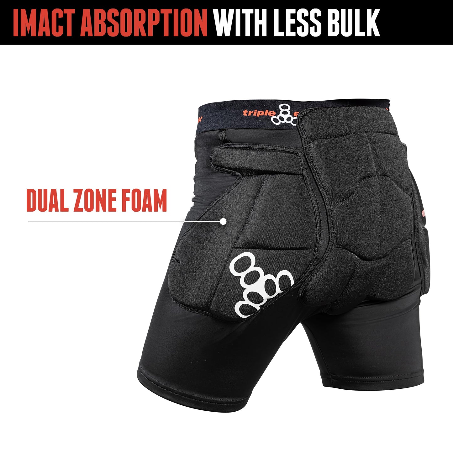 Triple Eight Bumsaver Padded Shorts for Skateboarding, Rollerskating, Roller Derby, Inline Skating, Snowboarding and Skiing