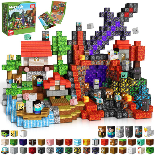 500 PCS 0.8in Magnetic Blocks - Magnet Toys for Kids, Boys and Girls, Magnetic Building Blocks Cubes, Stacking Magnets for Kids, Birthday Gifts for Boys and Girls Age 3+ Years Old