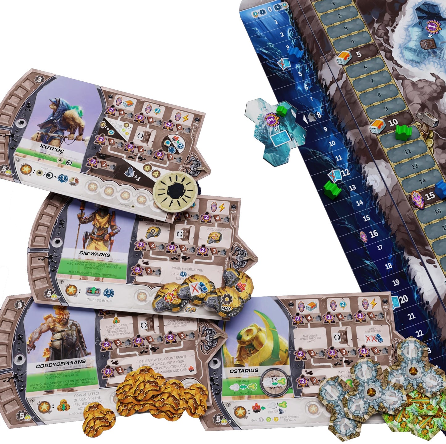 Revive: Call of The Abyss Board Game Expansion - Enhance Your Game with New Tribes and Scyphoz Cards! Strategy Game for Kids & Adults, Ages 14+, 1-4 Players, 60-90 Min Playtime, Made by Aporta Games