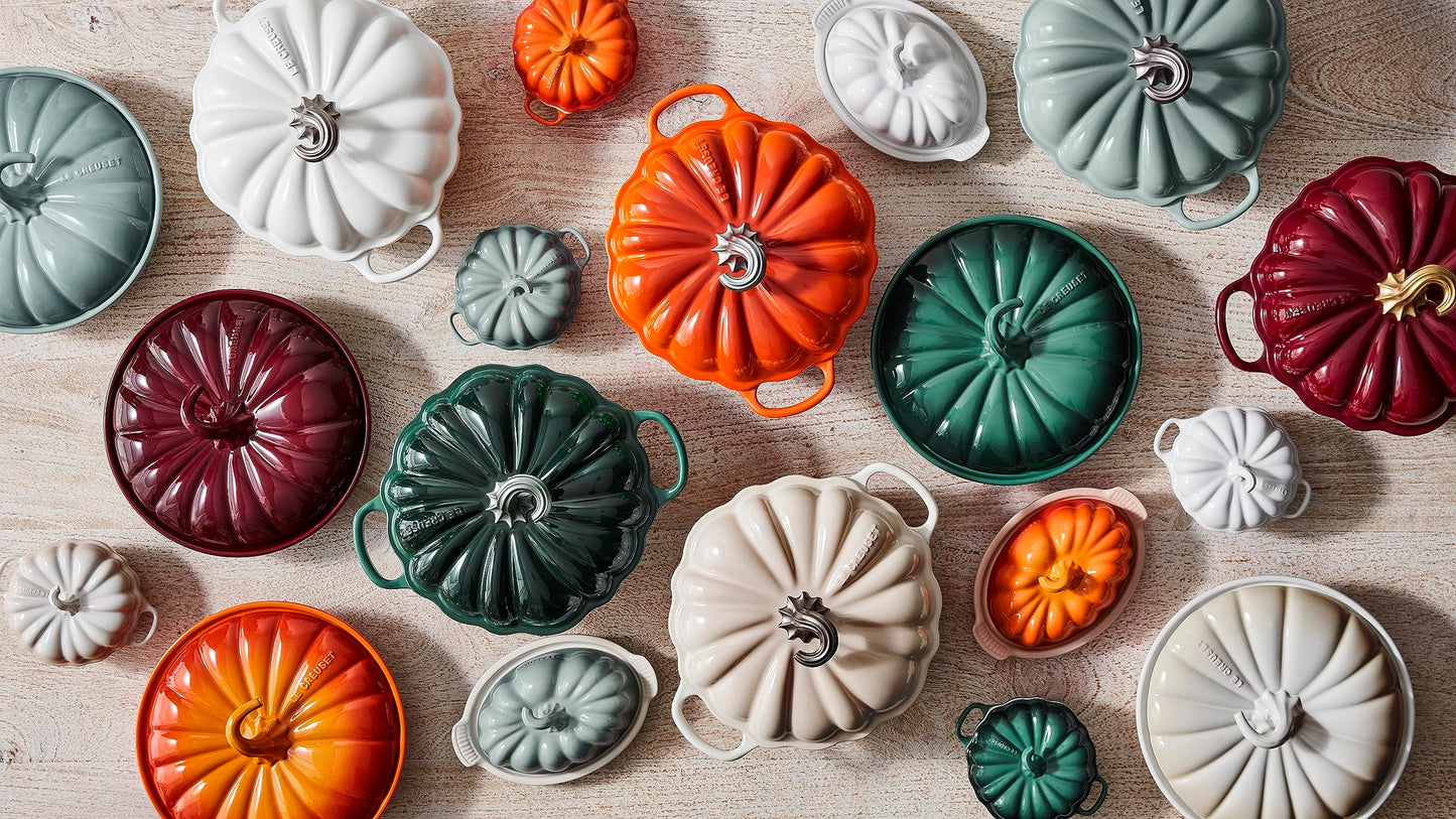 Le Creuset Stoneware Pumpkin Butter Dish, Persimmon