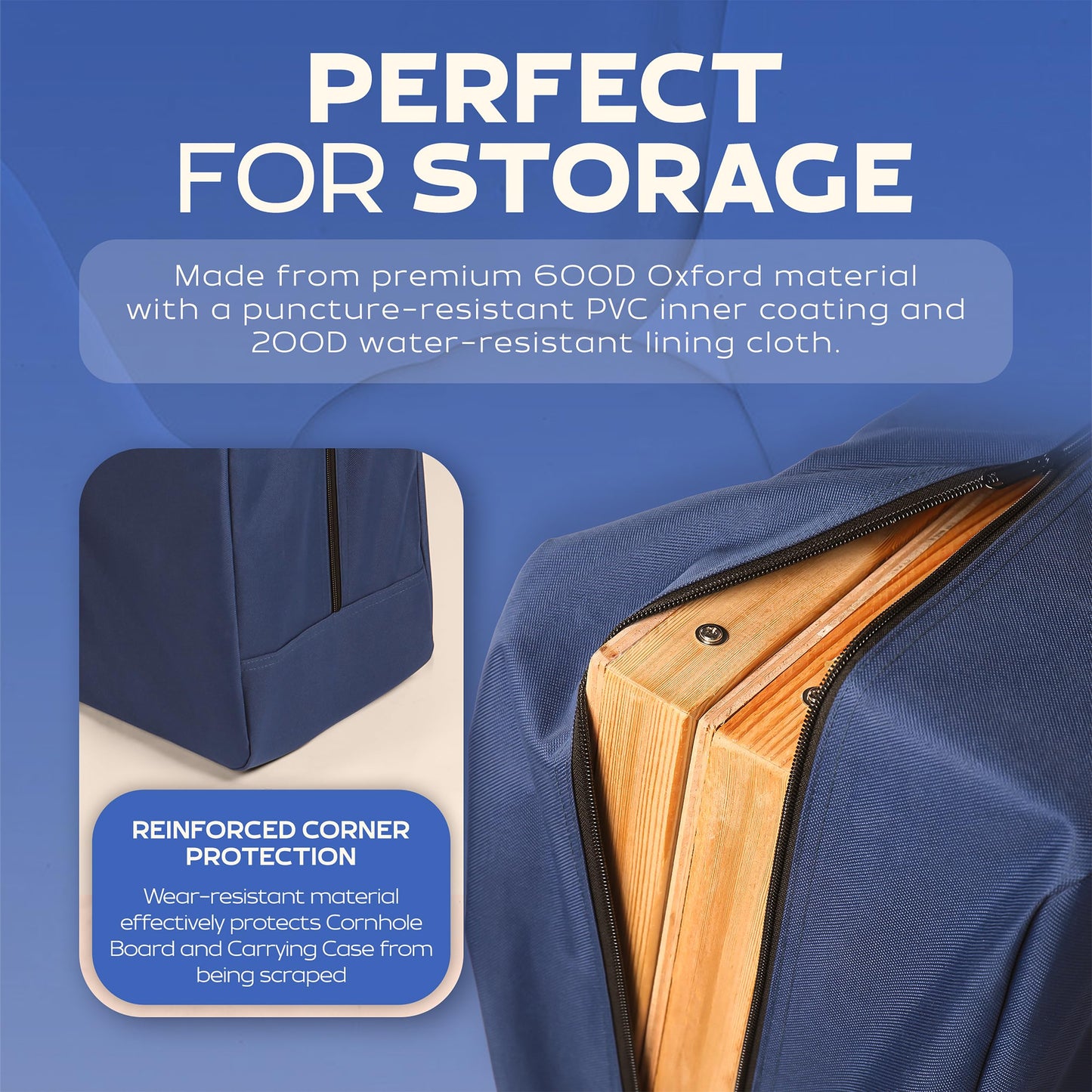 Lesu No Shimobe Cornhole Carrying Case Fits Regulation 4’ x 2’ Boards, Water Resistant, Reinforced Protection, Padded Shoulder Straps & Side Pockets | Indoor/Outdoor Corn Hole Bag