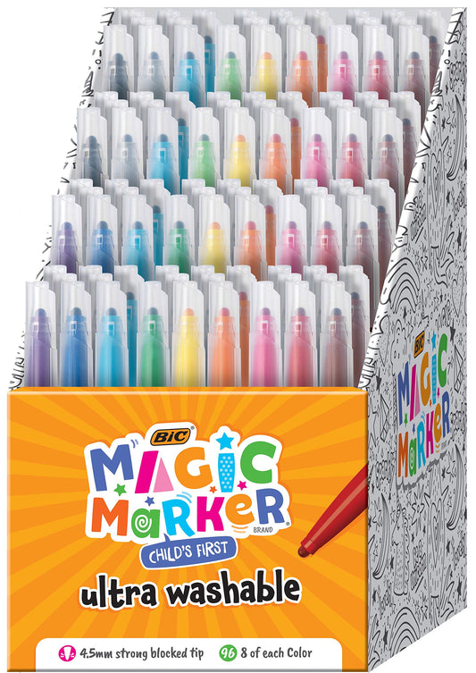 BIC Child's First Magic Marker, Assorted Colors, 96-Count