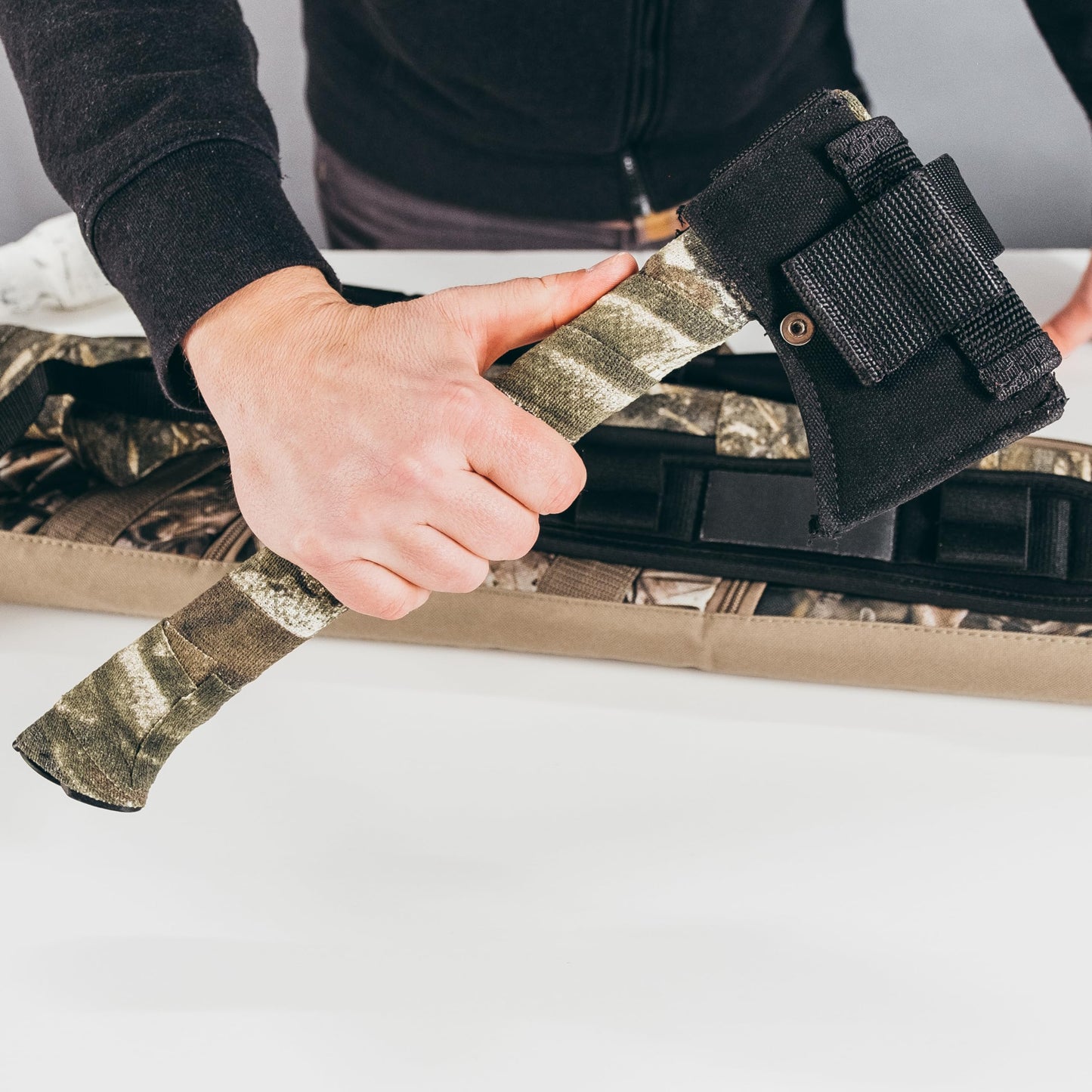 GEAR AID Camo Form Self-Cling and Reusable Fabric Camouflage Wrap, Adds Grip and Shield Hands from Hot or Cold Surfaces to Protect You and Your Equipment, Kryptek Highlander, 2” x 144” Roll, 2 Pack