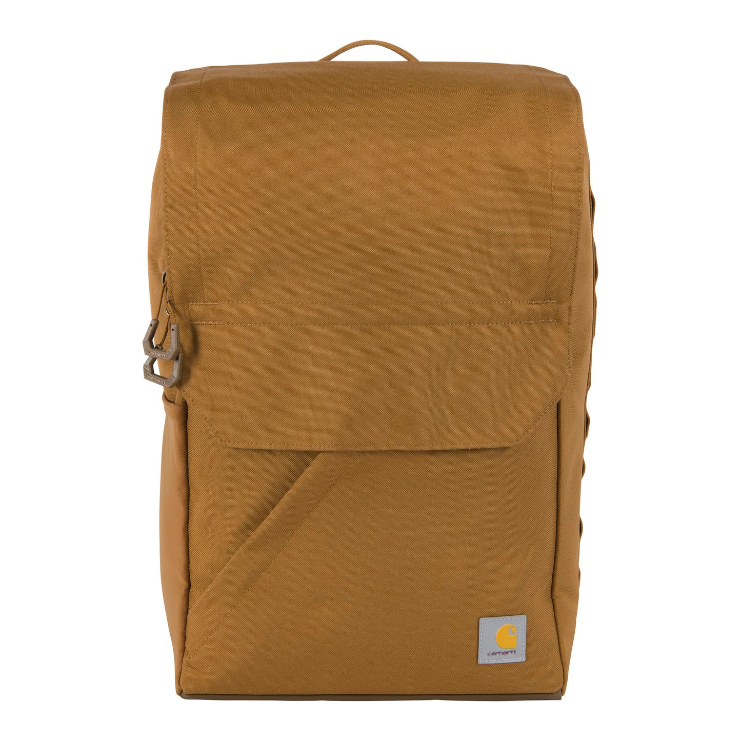 Carhartt 21L Top-Load Backpack, Water Resistant Coated Canvas Base with Laptop Sleeve, Brown, One Size