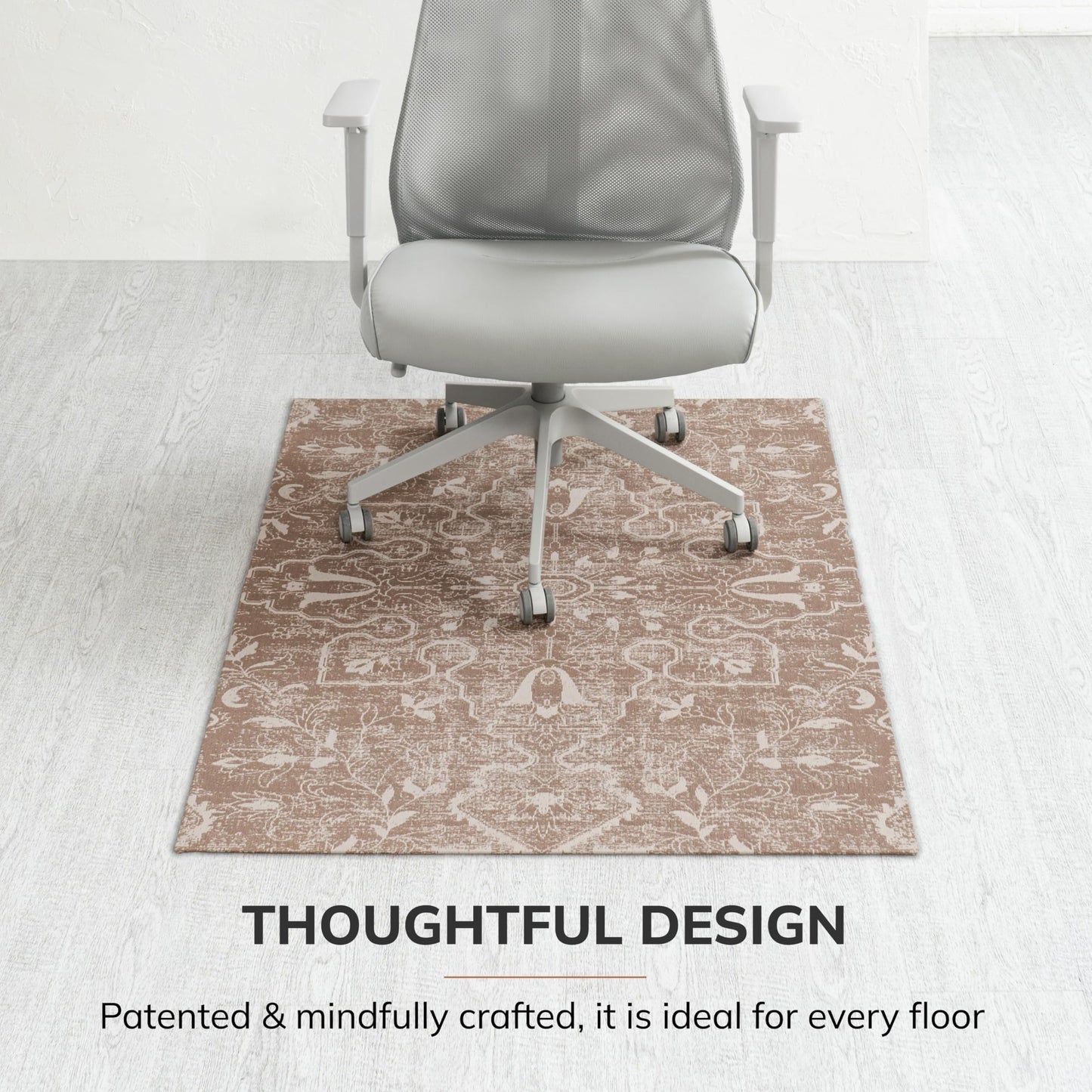 Anji Mountain Rug'd Chairmat Carpet Desk Mat-Jacquard Woven Top, Anti-Slip Backing for Low Pile Carpets & Hard Surfaces - Office Chair Desk Accessories Floor Chair mats, Tamanrasset (36 x 48)