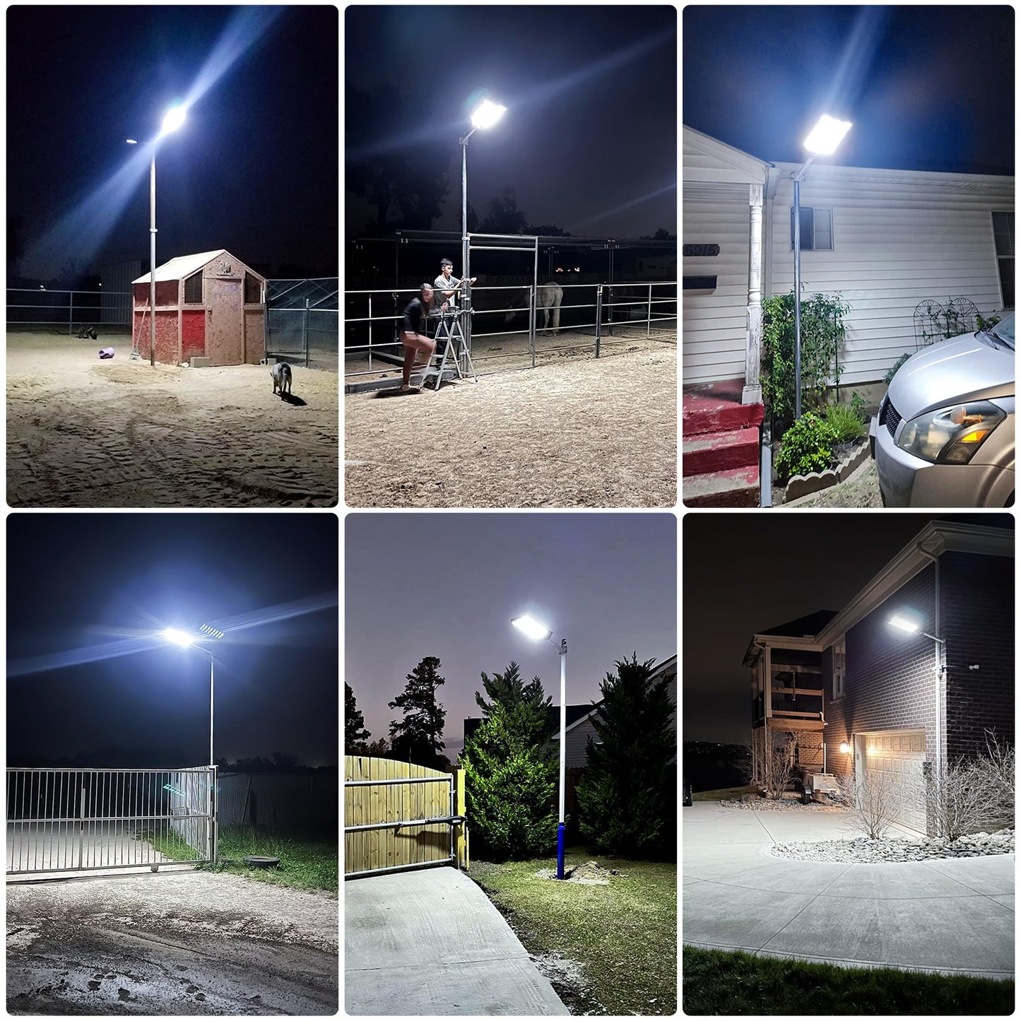 5000W Solar Street Light, Wide Angle Solar Lights Outdoor IP66 Waterproof, 6500K Dusk to Dawn, LED Security Flood Light with Motion Sensor and Remote Control for Residential Commercial Yard
