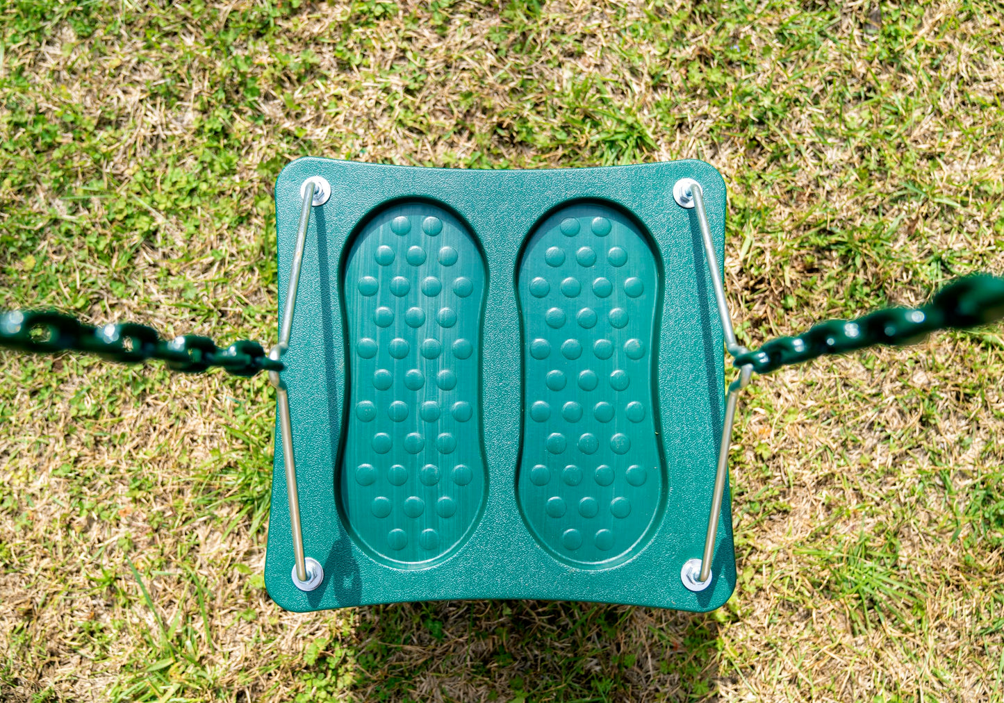 Swing-N-Slide NE 5041 Stand-Up Swing with 14" x 14" Swing Base and Coated Chains for Swing Set and Playset, Green