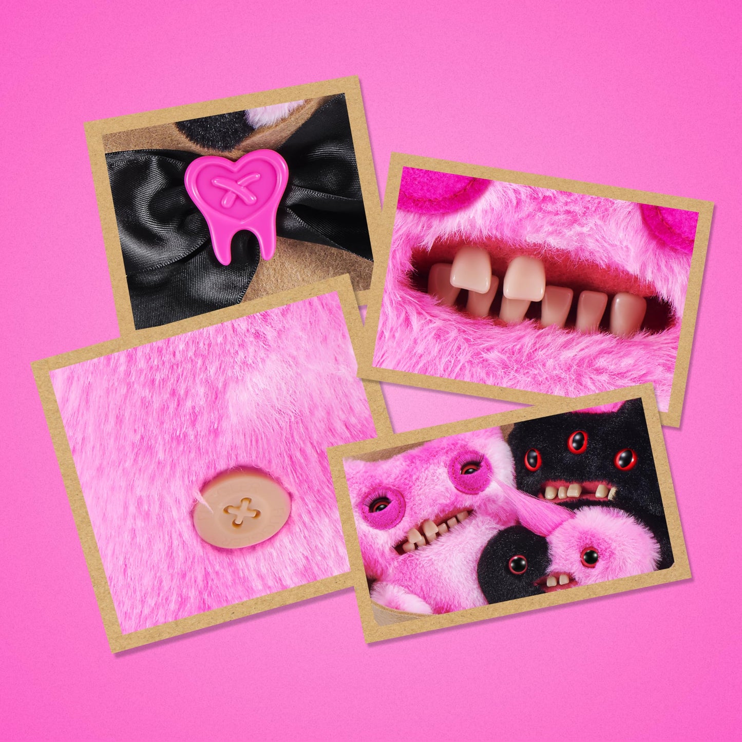 Fuggler Bouquets 2 x 9 Inch + 1 x 3.5 Inch Plush Set (Munch Munch, Reek-o, Munch-o) by ZURU, Funny Ugly Monster Designs, Two Full-Size + One Mini Fuggler, Unique Gift for Collectors