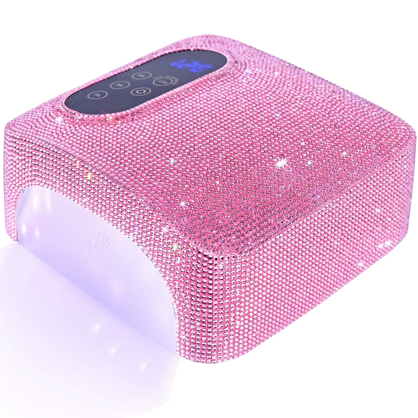 72W UV LED Nail Lamp,Rechargeable Cordless Nail Dryer,Portable UV Led Nail Light with Full Diamond on Surface,Professional Curing Gel Polish Acrylic Nails Tools for Home & Salon
