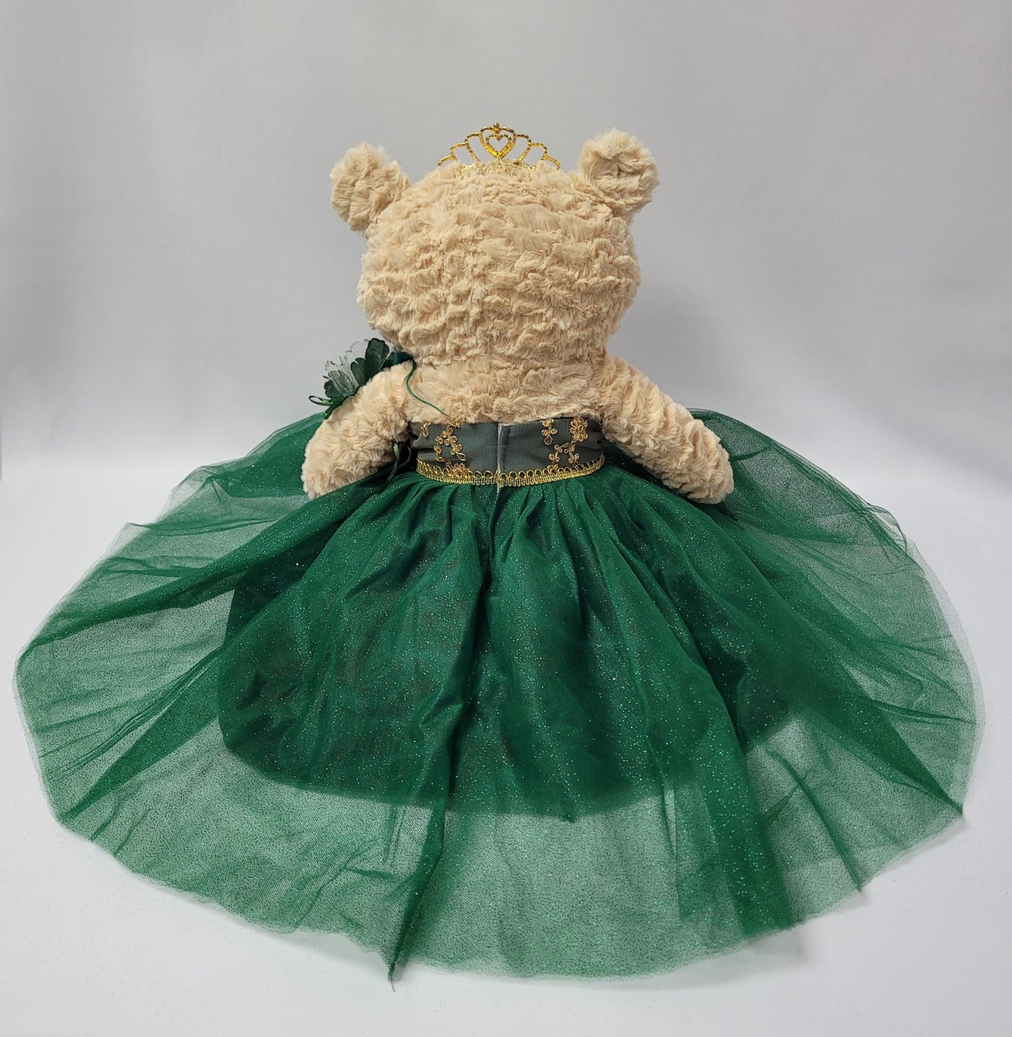 KINNEX COLLECTIONS SINCE 1997 20" Quince Anos Quinceanera Last Doll Teddy Bear with Dress (Centerpiece) ~ B16632-33 (Emerald Green)