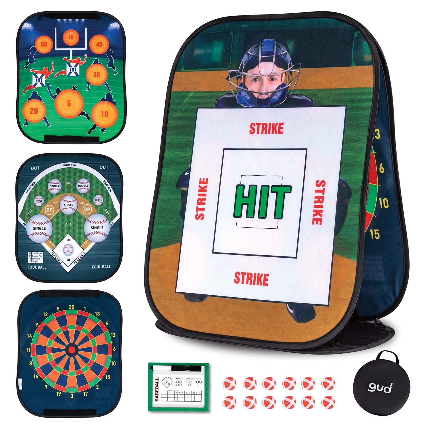 GUD Baseball, Football & Darts Games, Baseball Sports Gifts for Kids Teens Adults, Baseball Target Baseball Party Toy Game, Tailgating Indoor Outdoor Fun Games