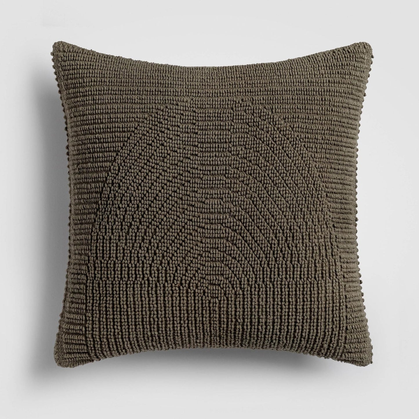 Crane Home Tranquil Moss Pillow, Sage Green Textured Decorative Throw Pillow with Insert, Handwoven Cotton, Oeko-TEX Certified, Luxury Accent Pillow for Sofa Couch or Bedroom