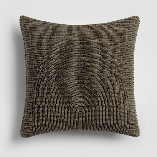 Crane Home Tranquil Moss Pillow, Sage Green Textured Decorative Throw Pillow with Insert, Handwoven Cotton, Oeko-TEX Certified, Luxury Accent Pillow for Sofa Couch or Bedroom
