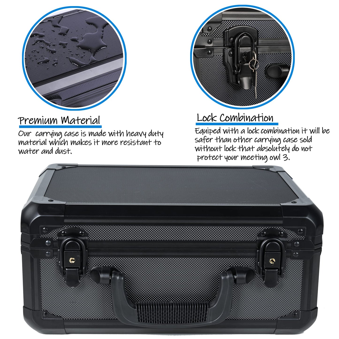 D DACCKIT Carrying Case for Meeting Owl 3 - Hard Travel Case Compatible with Meeting Owl 3, Meeting Owl 4+ and Accessories
