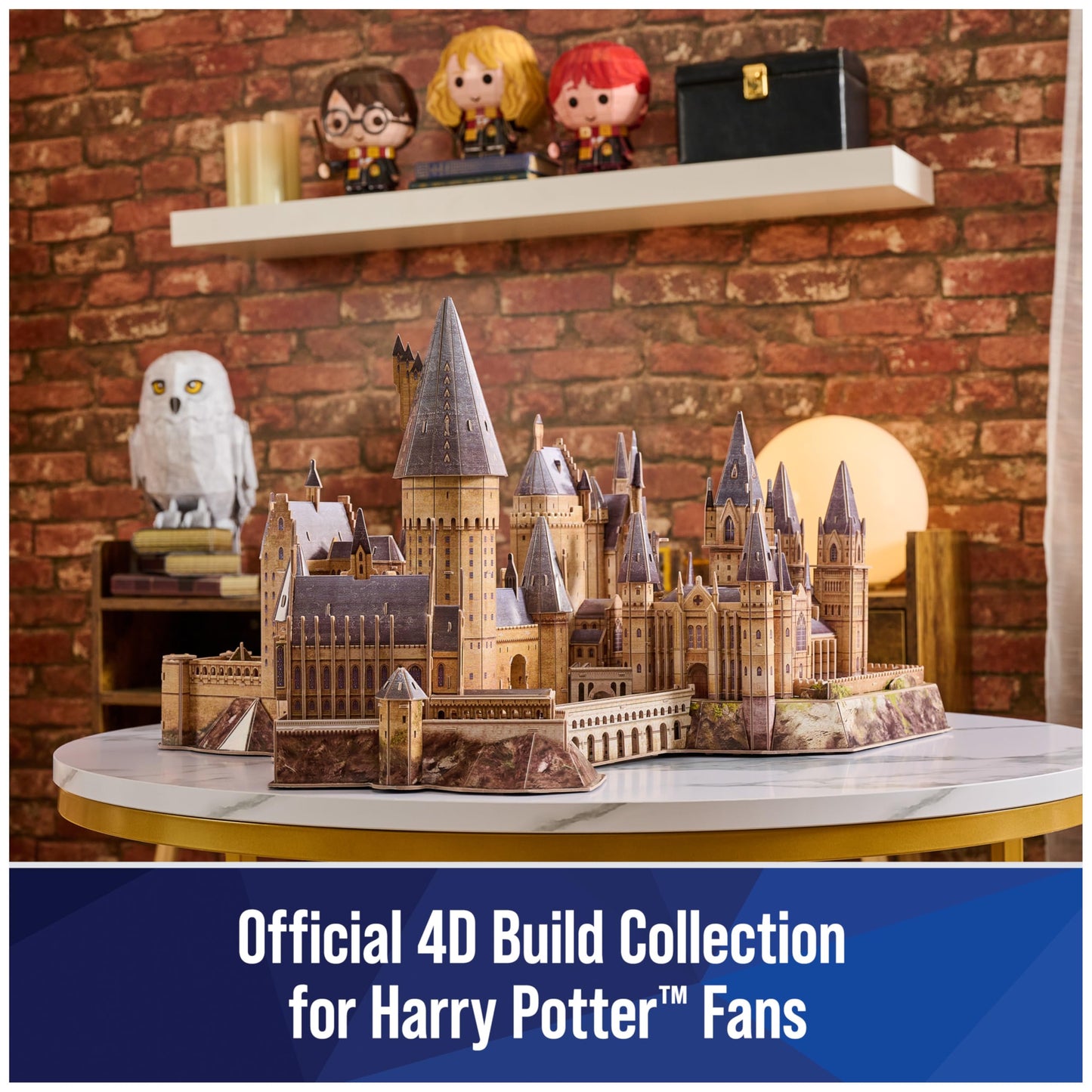 4D Build, Harry Potter Deluxe Hogwarts Castle 3D Model Kit with Tower & Great Hall, Harry Potter Collectibles & Desk Decor, Building Toys, 384 Pieces, 3D Puzzles, Gift Ideas for Ages 12 & Up