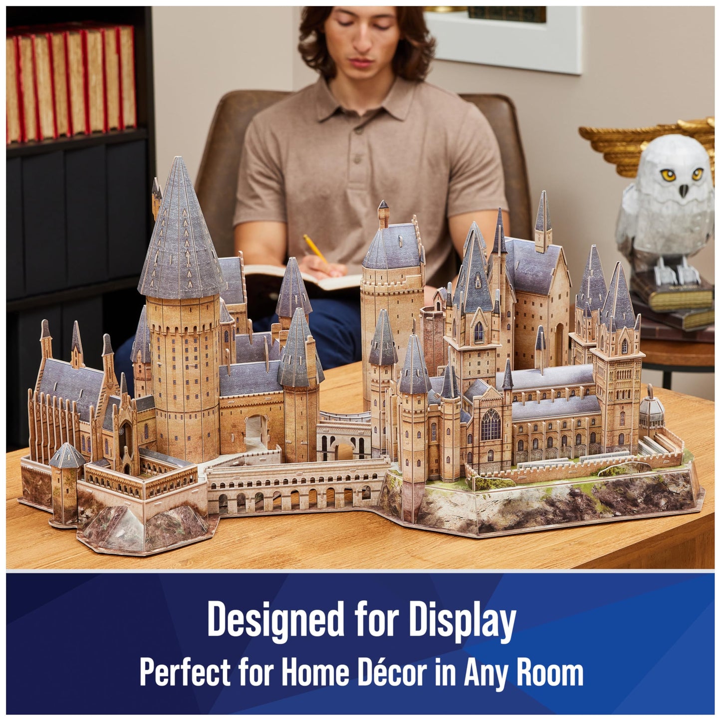 4D Build, Harry Potter Deluxe Hogwarts Castle 3D Model Kit with Tower & Great Hall, Harry Potter Collectibles & Desk Decor, Building Toys, 384 Pieces, 3D Puzzles, Gift Ideas for Ages 12 & Up