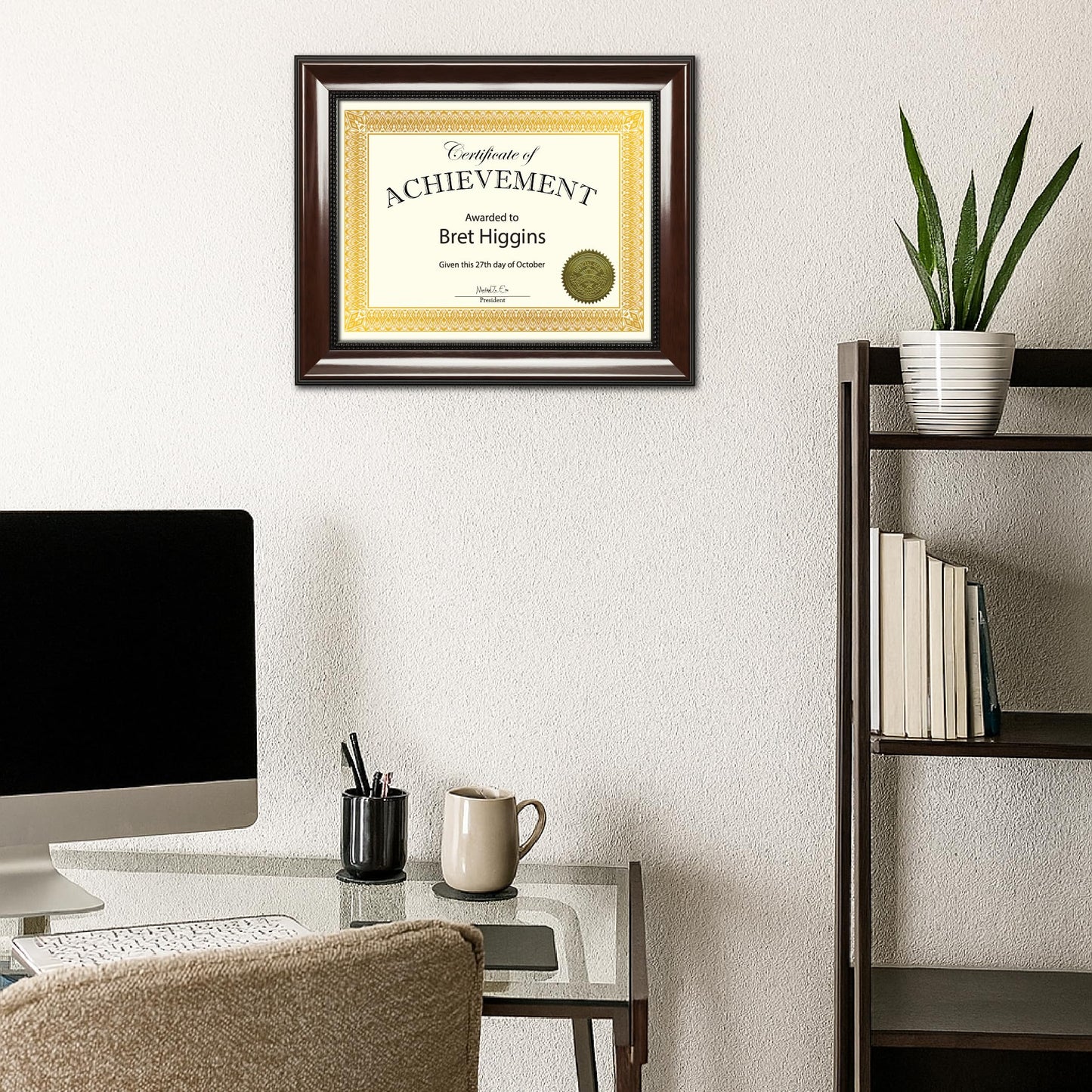 Geographics Navy Blue Linen Certificate Award Kit with Gold Foil Seals & Ivory Cardstock Certificates, 8.5″ x 11″, 75-Piece Recognition Set