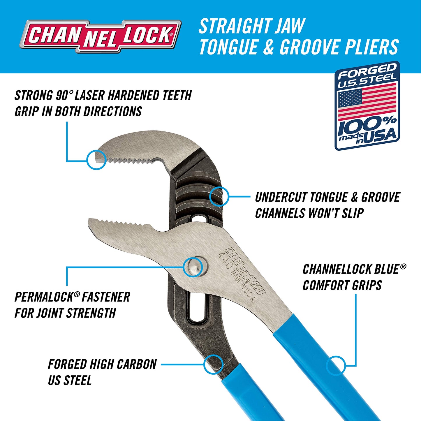 Channellock - 4Pc Tongue Groove Display 460440426424 (PC-1)