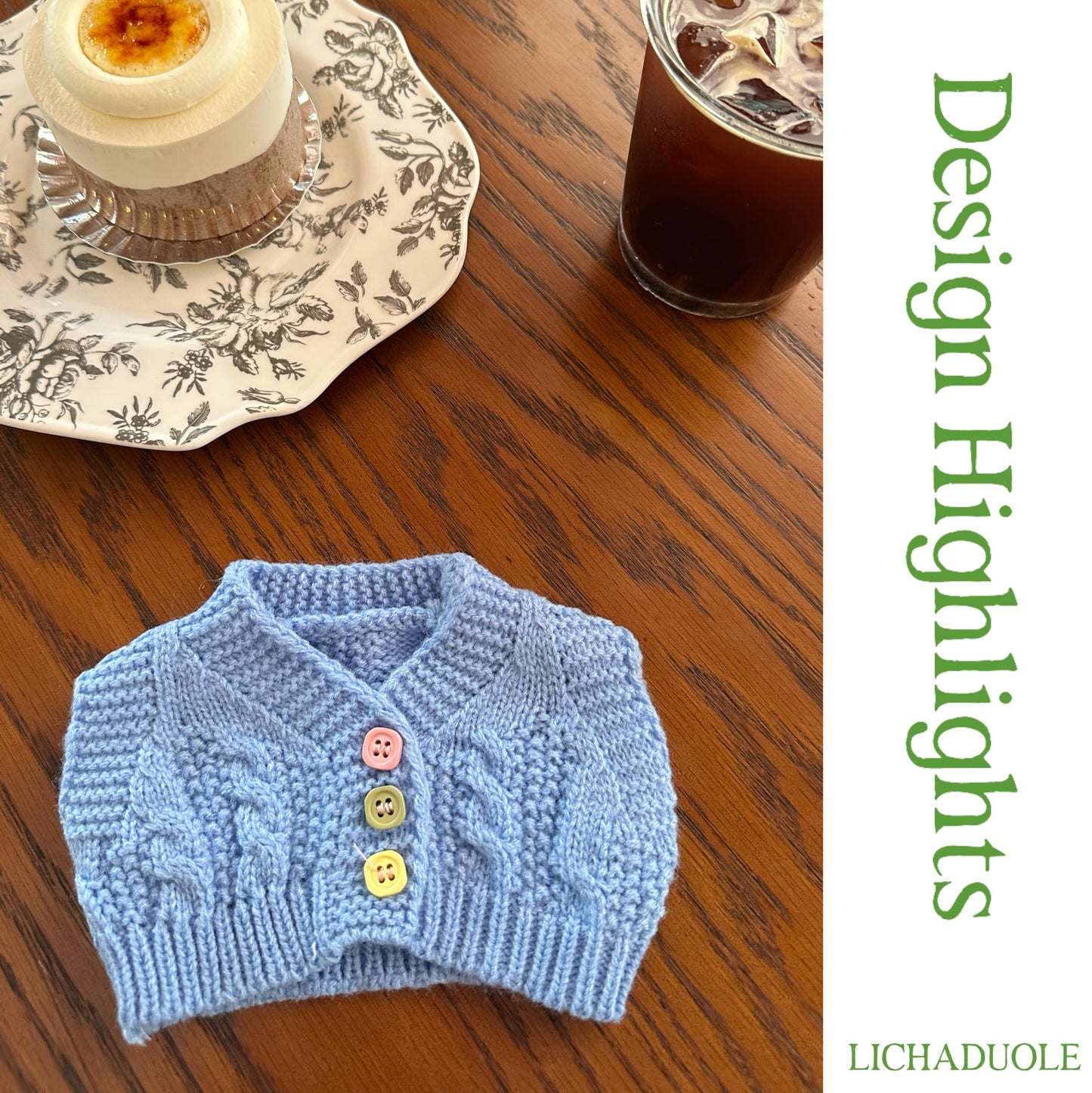 LICHADUOLE 9-12"/31cm Plush Outfit 3-Piece Set for Bashful Series Teddy Bears Under 31cm Stuffed Animal Clothes（NO Doll）