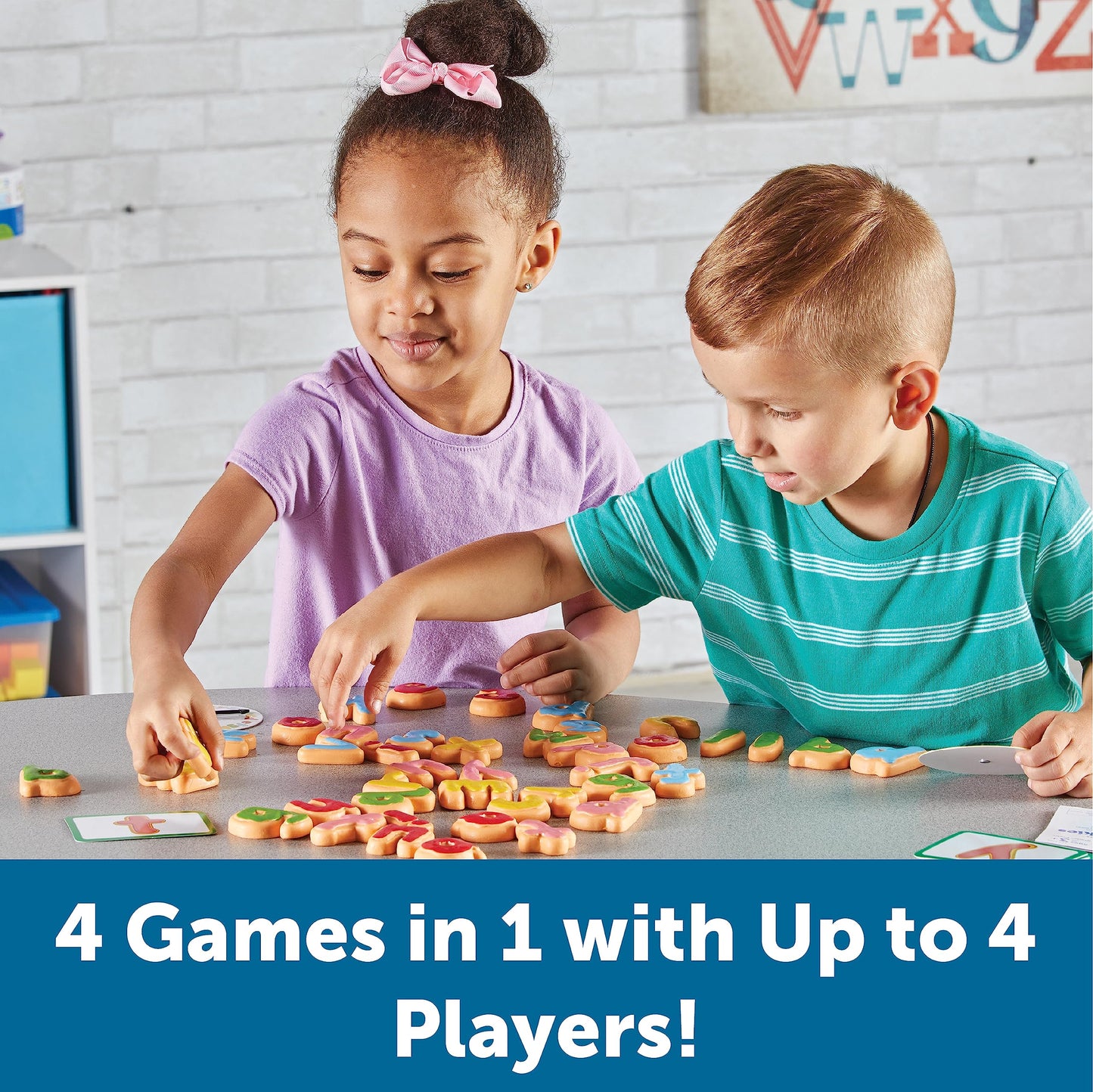 Learning Resources Goodie Games ABC Cookies, 4 Games in 1, Alphabet, Pre-Reading, Phonics, Ages 3+ - 89 Pieces, Multi-color