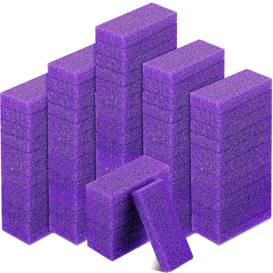 Batiyeer 600 Pcs Pumice Stone Bulk for Feet Scrubber Dead Skin Disposable Pedicure Pumice Stone Foot Shower Scrubber for Heel Cuticle Callus Remover Bath Spa,3.15 x 1.34 x 0.47 Inch(Purple)