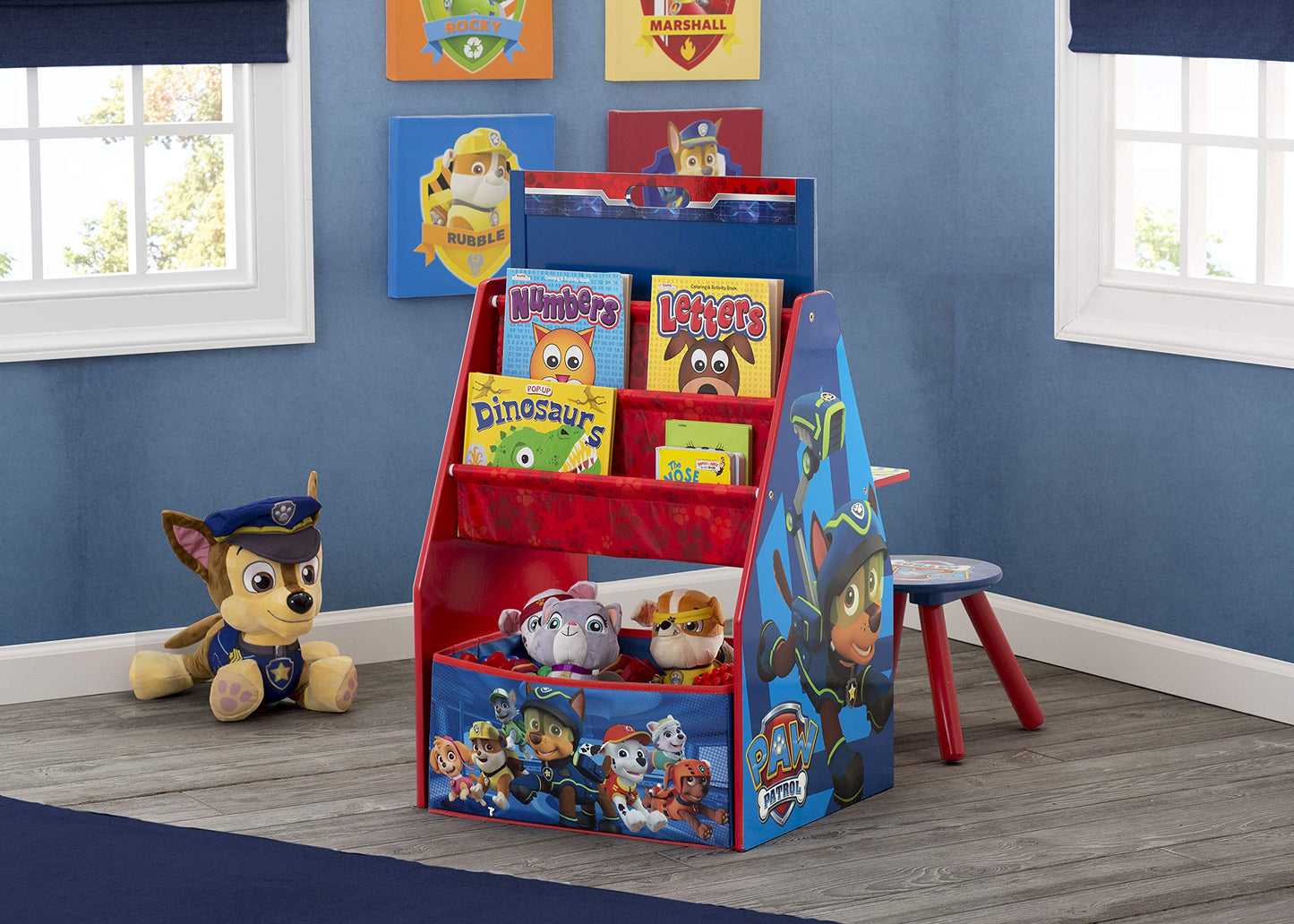 Delta Children Deluxe Kids Art Easel Desk Stool Toy Table Organizer, Nick Jr. PAW Patrol