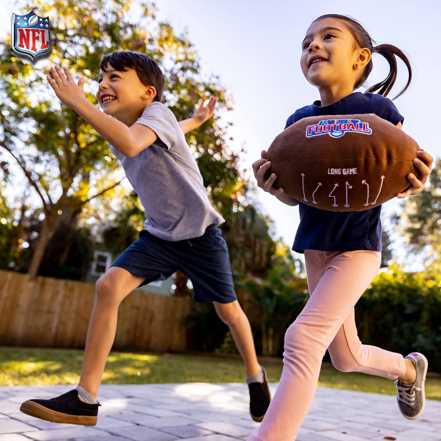 Franklin Sports Kids Soft Plush NFL MyFirst Football Stuffed Toy + Pillow - Fun Kids Toy + Room Decoration - 12"