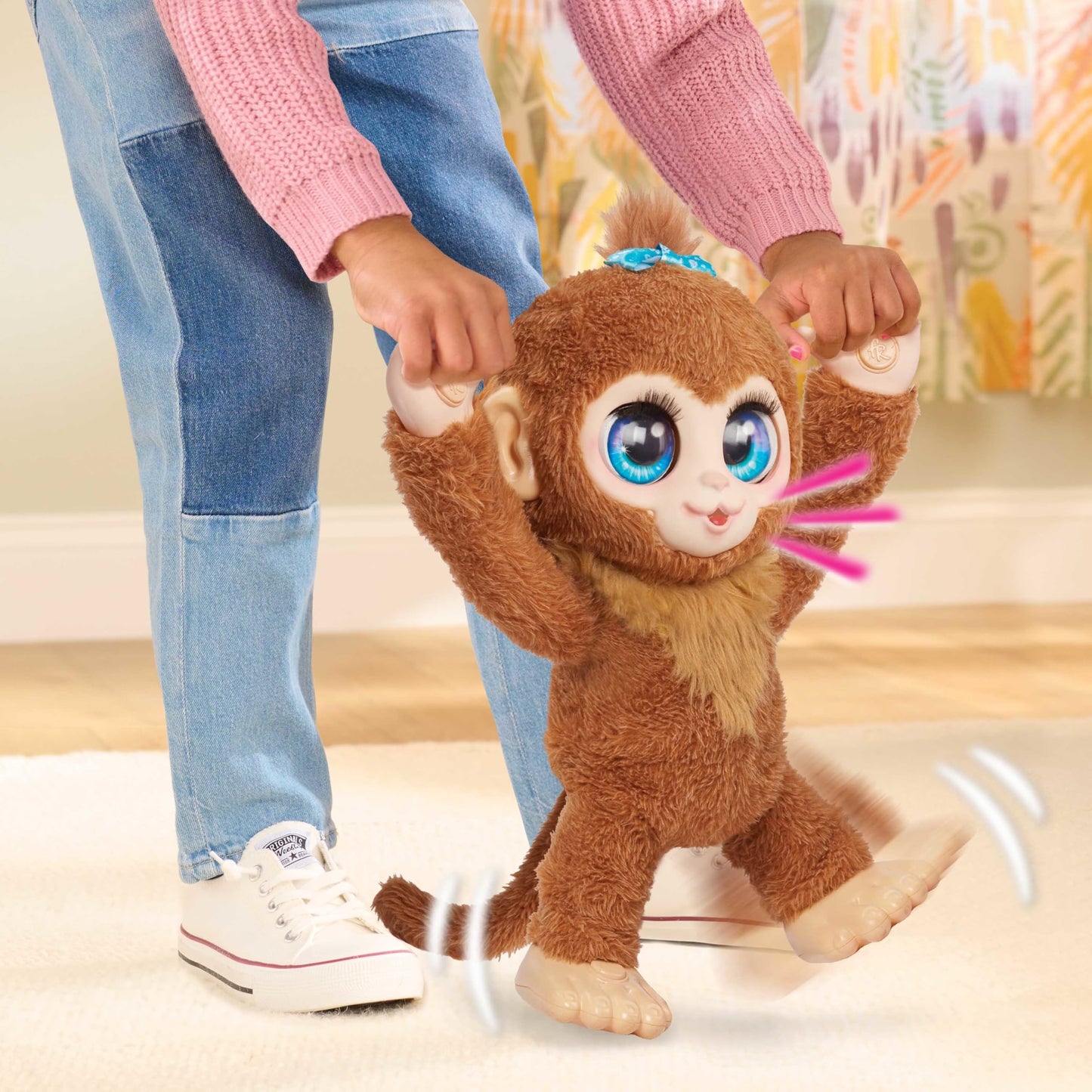 furReal Peanut The Playful Monkey Interactive Toy, 15-inch Realistic Plush, Kids Toys for Ages 4 Up, Gifts and Presents