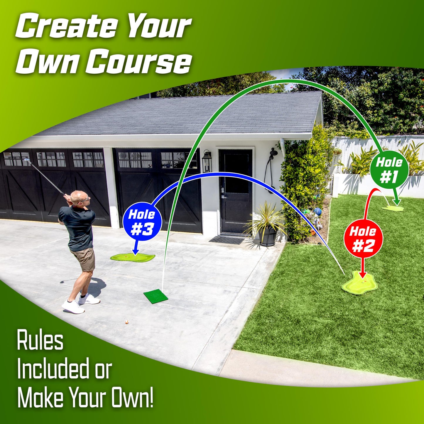 GoSports Chip N' Stick Links - Indoor & Outdoor Golf Game with Sticky Balls and Chipping Mat