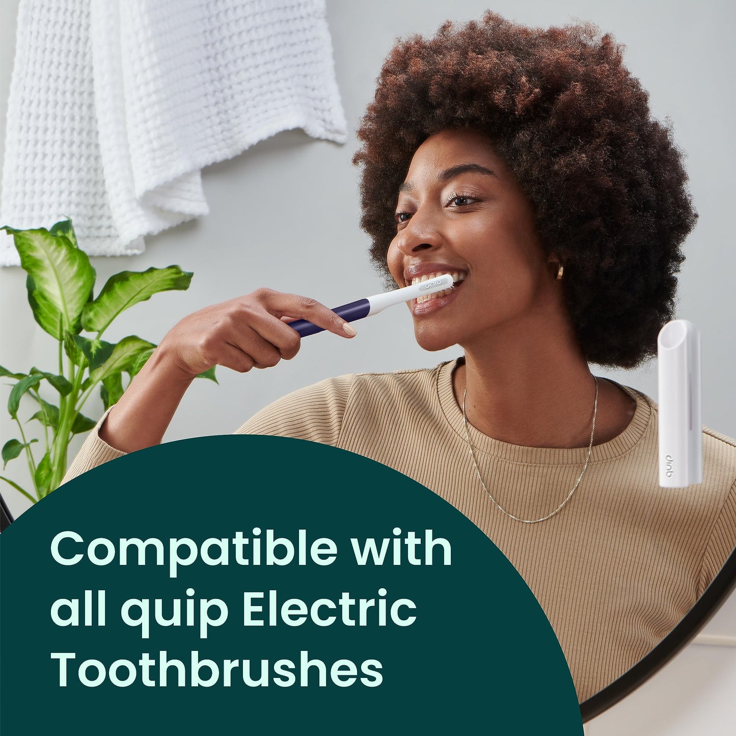 quip Sonic Toothbrush Replacement Heads for Adults - 3 Pack - Verified quip Standard Brush Head Refills for Electric Toothbrushes - Soft Bristles, Compact & Flexible - Last 3 Months Each