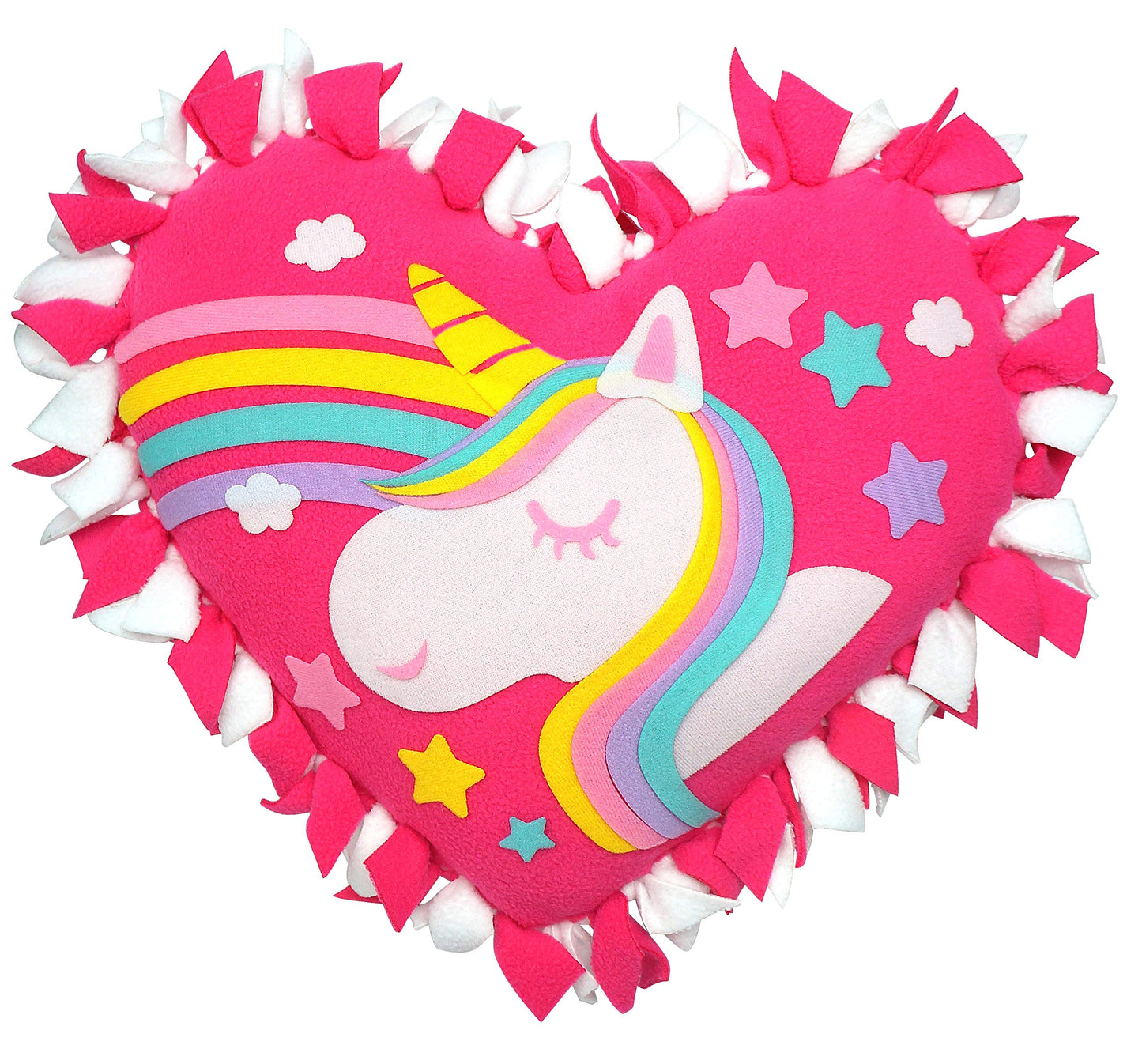 C.S. Kids Easy-to-Knot Unicorn Themed 3 in 1 DIY Kit | Fun DIY Arts and Craft Gifts Make Your Own for Kids | Educational Guides to Create Knotted Tote Bag, Pillow and Banner