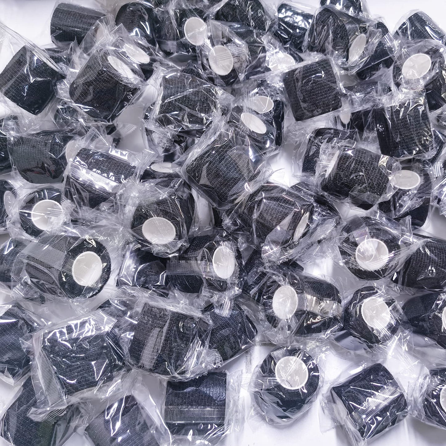 BQTQ 72 Rolls Self Adhesive Bandage Wrap 2 Inch Self Adherent Wrap Black Bandage Tape Self Stick Bandages Wrap Stretch Bandage for Wrist Ankle Swelling Sprains