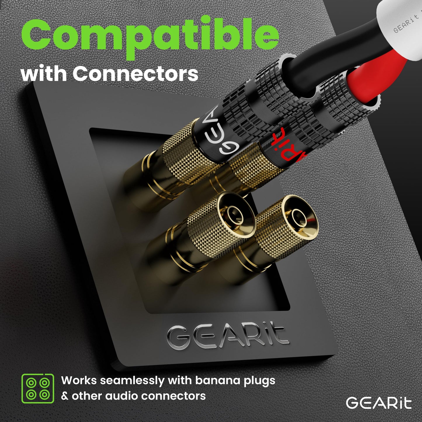 GEARit 14 Gauge Speaker Wire, CL2 Rated in Wall Speaker Wires, Speaker Cable 200ft for Car Audio, Home Theater, CCA(White)