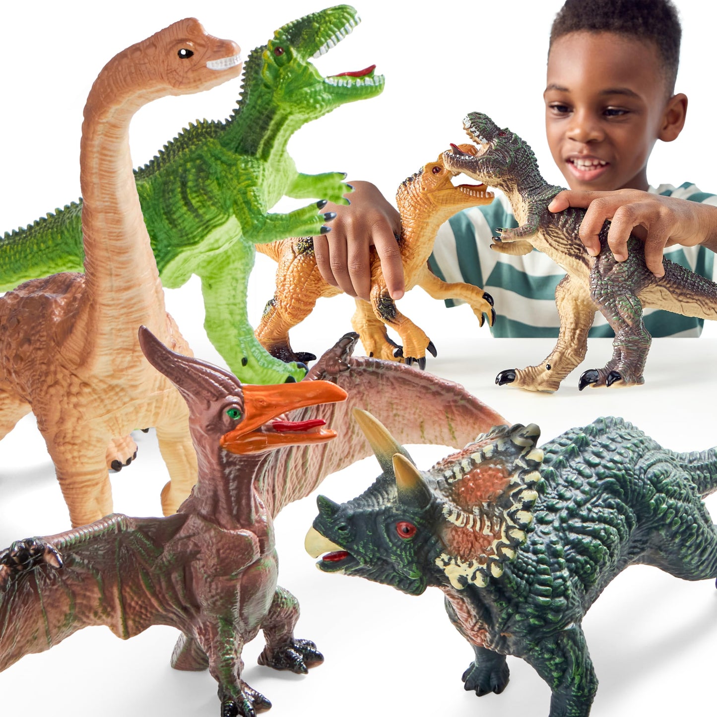 JOYIN - 6 Pack Big Soft Dinosaur Toys