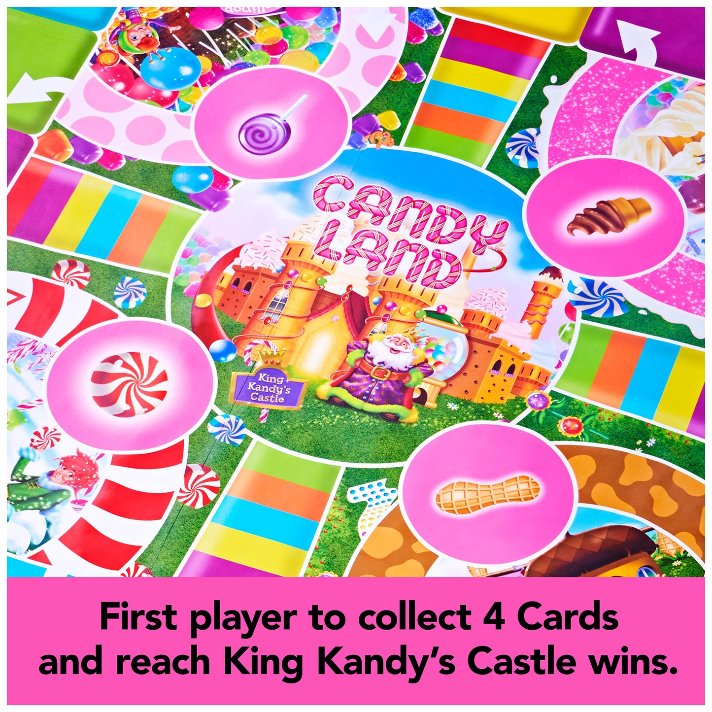 Spin Master Games, Candy Land Giant Edition, Preschool Game for Indoor & Outdoor Fun with Big Oversized Board, for Family and Kids, 2-4 Players, Ages 4 & Up