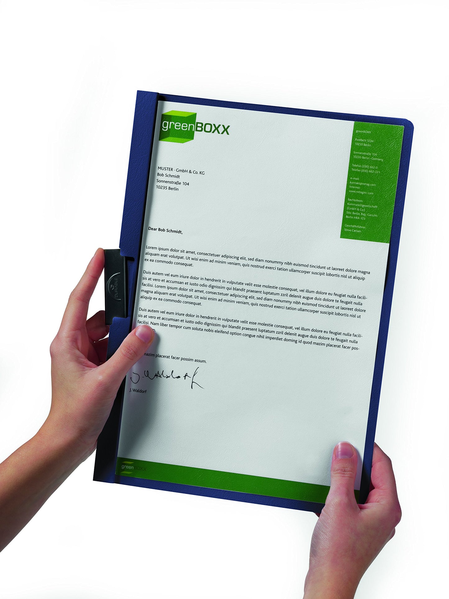 Durable Report Cover with DURACLIP - Letter-Size - Holds Up to 30 Pages - Clear Cover in Black - 25 Per Box