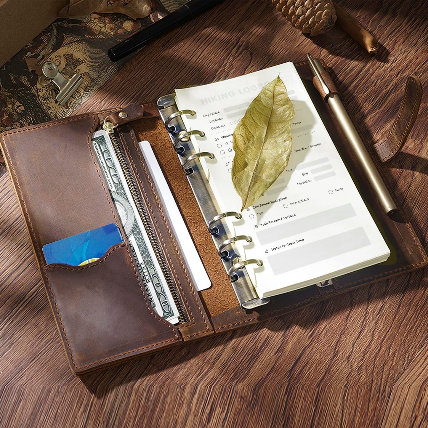 Natmisz: Hiking Logbook, Hiking Journal With Prompts To Write In, Trail Log Book, Hiker's Journal, Hiking Journal, Hiking Log Book, Hiking Gifts, A6 Size Binders 50 Pages