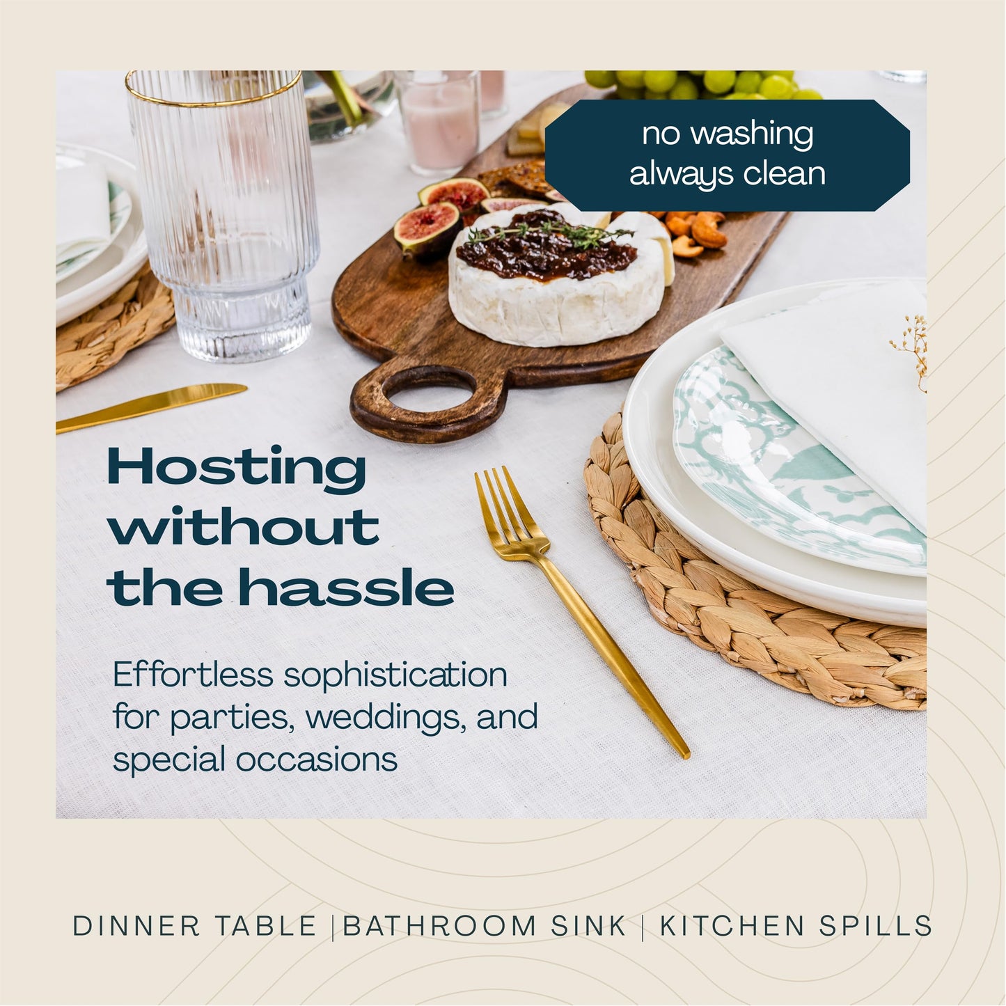 200-Pack Lintext Disposable Linen-Feel Guest Towels - 12" x 17" Cloth-Like Hand Towels - Made In USA, Soft And Absorbent Paper Napkin For Bathroom, Kitchen, Or Event