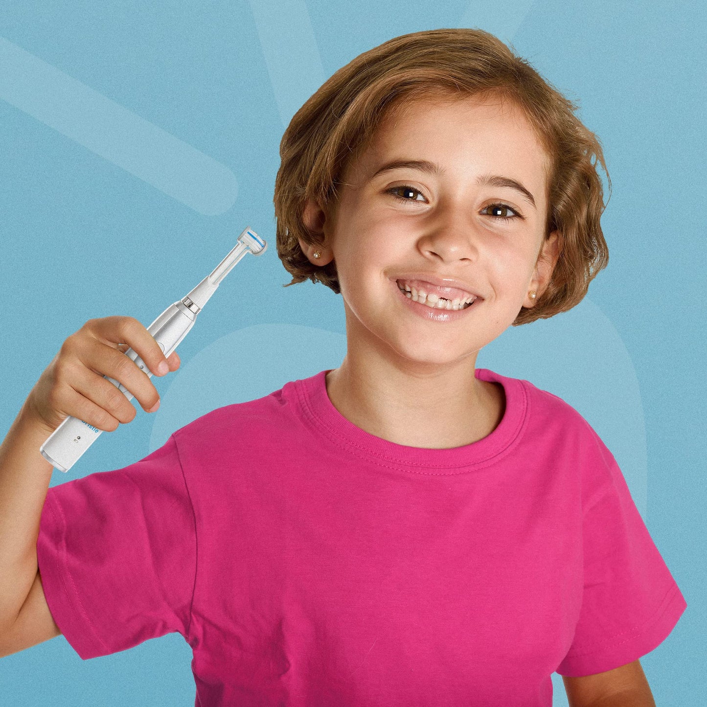 Triple Bristle Kids Sonic Toothbrush | 1 Pack | 3 Sided Toothbrush to Clean Teeth and Gums | Dentist Created & Approved | Fun Sticker Rewards | Rechargeable Three Sided Toothbrush for Kids