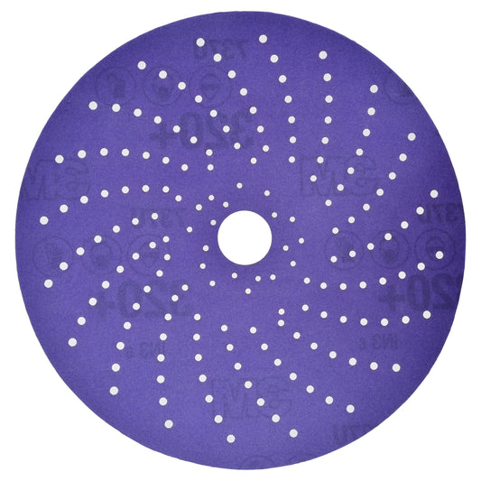 3M Cubitron II Hookit Clean Sanding Abrasive Disc 31484, 6 in, 400+ Grade, High Performance, Long Lasting, Multi-Hole Pattern, E-coat Sanding, Primer Sanding, 50 Discs/Carton