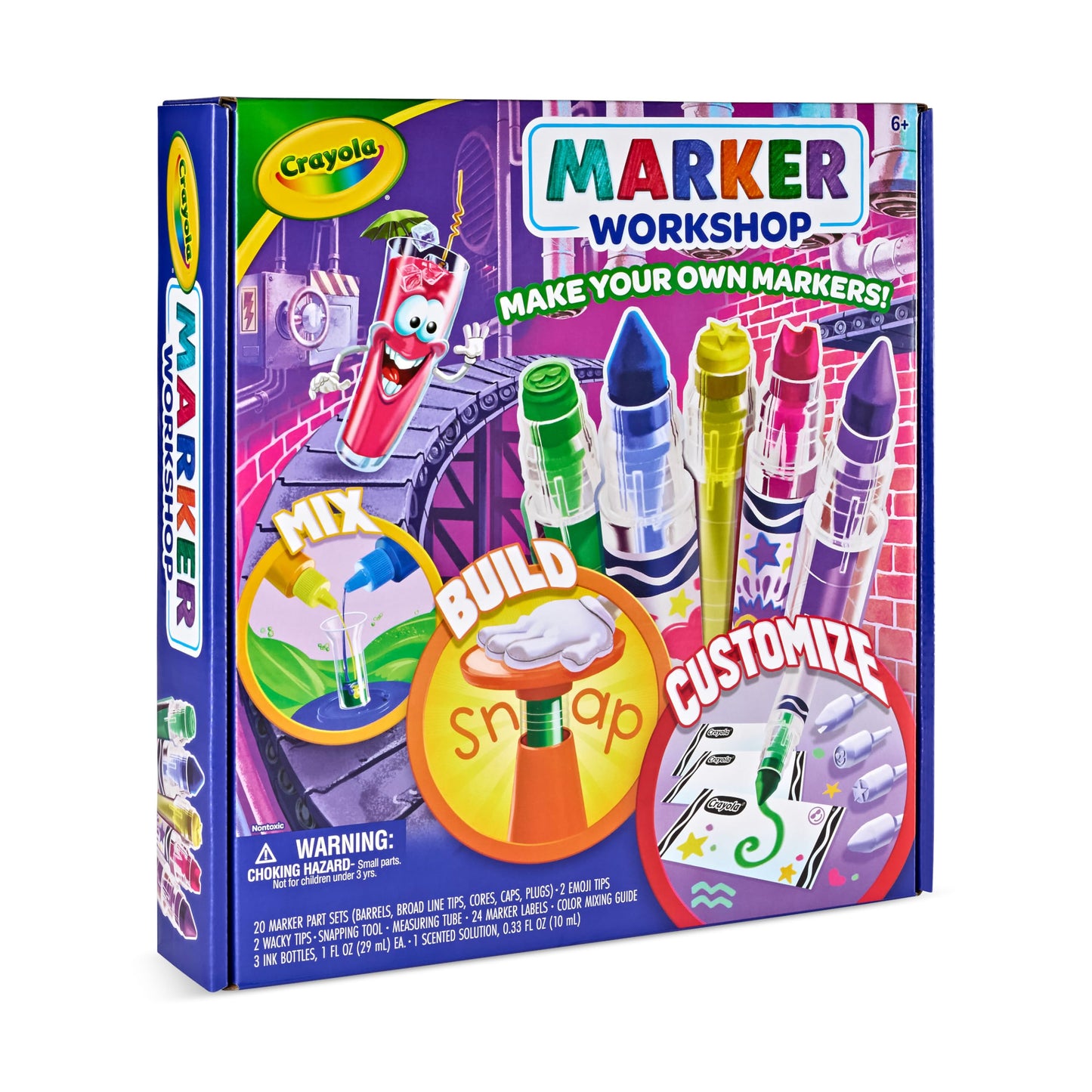 Crayola Marker Workshop (20 Markers), Kids Marker Maker Art Set, DIY Arts & Crafts Kit for Kids, Gift for Kids, Ages 6+