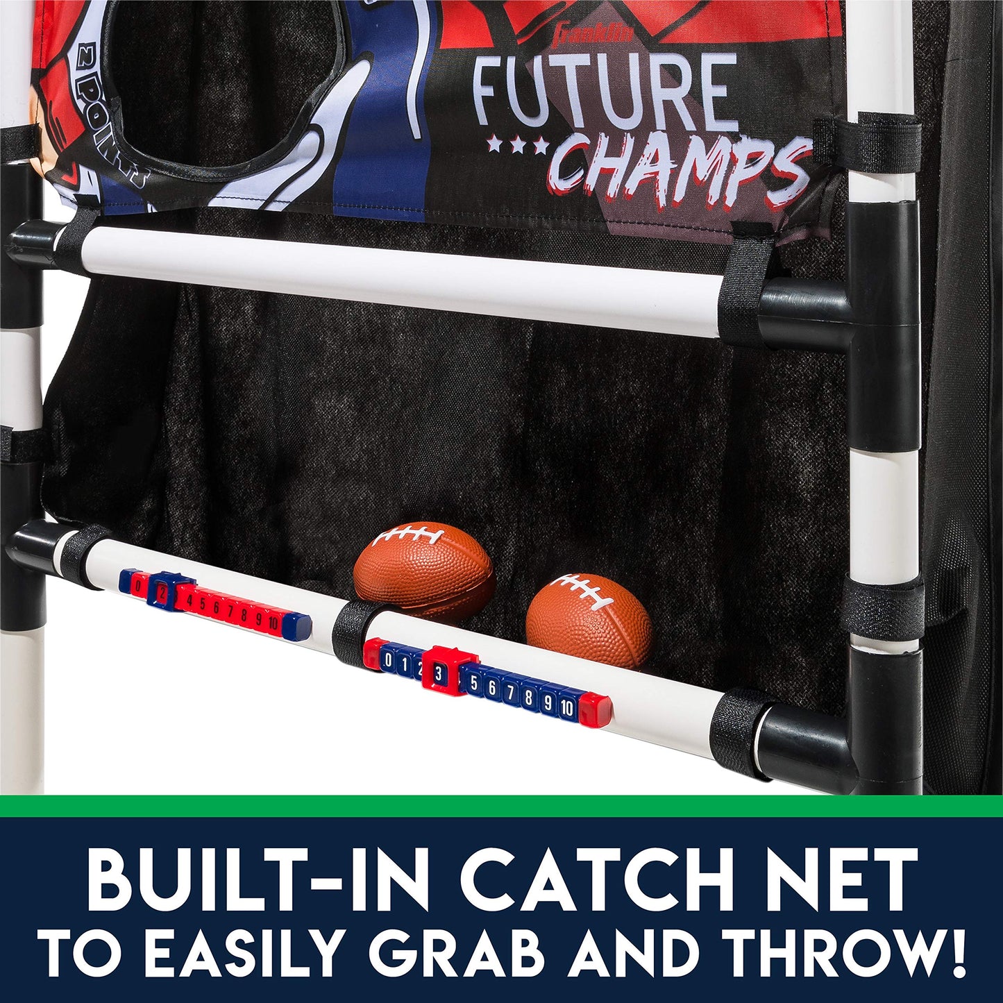Franklin Sports Kids Football Target Toss with Mini Balls - Indoor Football Passing Game for Kids - Targets Included