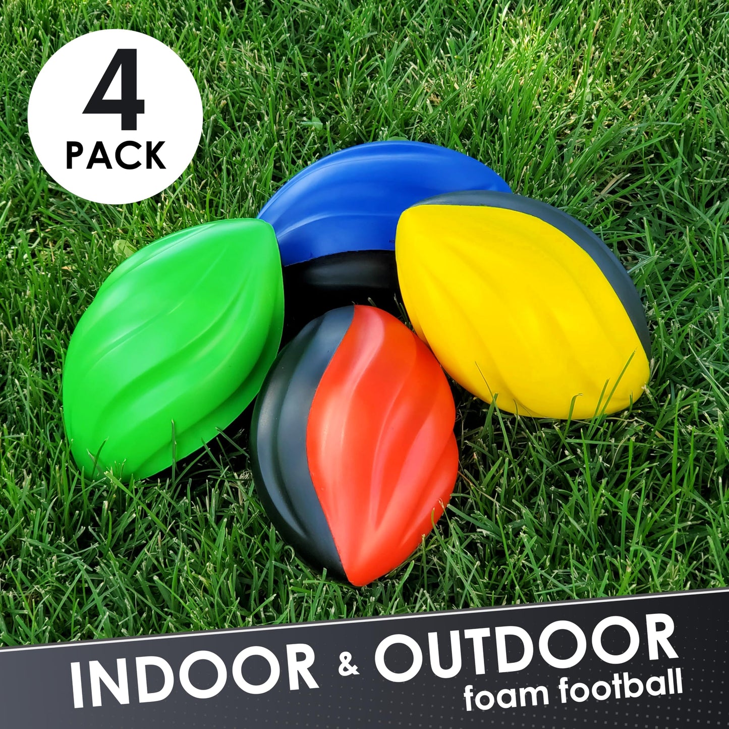 LMC Products 7" Spiral Mini Football - Foam Football is a Great Pool Football. Kids Football Comes in 4 Colors, Red, Yellow, Blue Green.